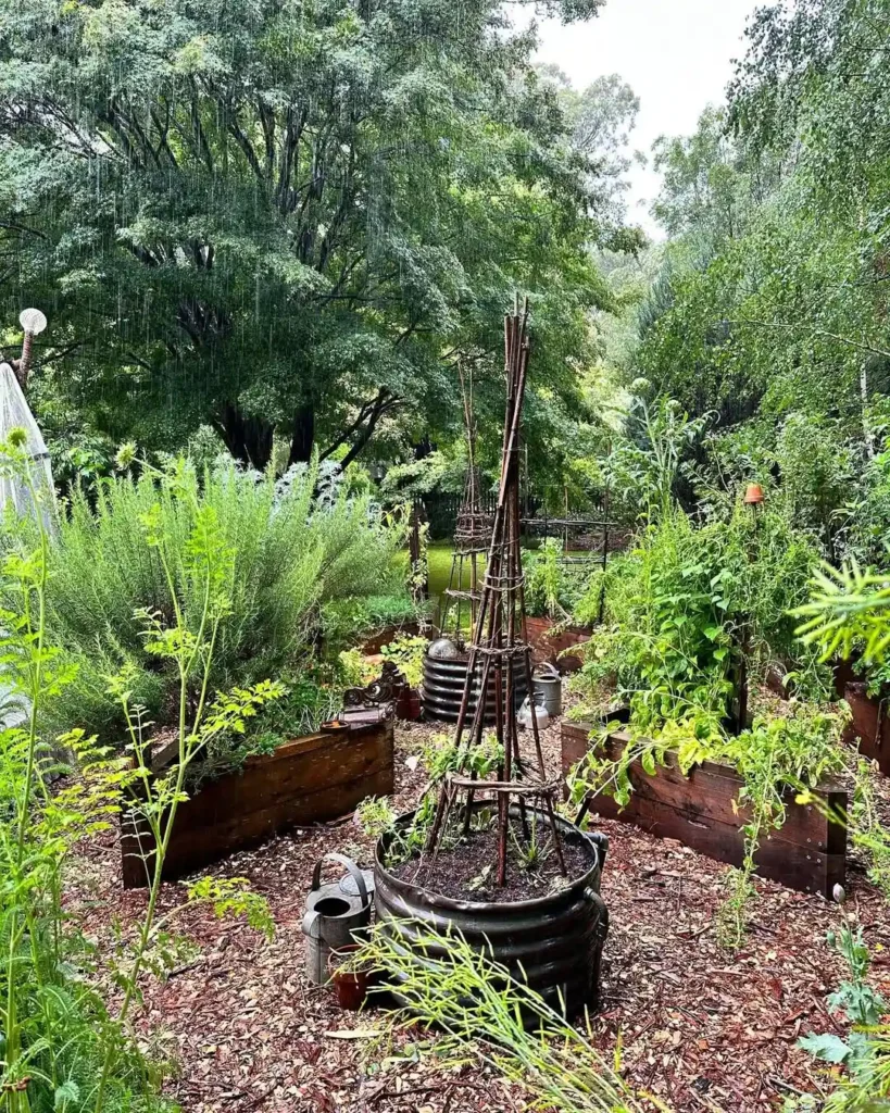 rustic garden bed